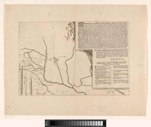 Map of the area between Den Bosch and Geertruidenberg with dike breaches (third sheet)