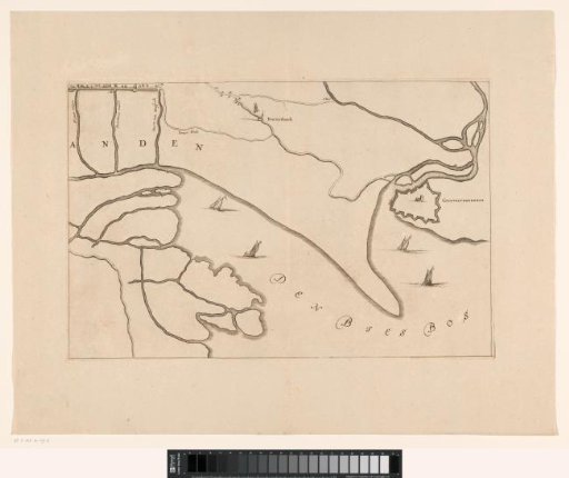 Map of the area between 's-Hertogenbosch and Geertruidenberg with dike breaches (sixth sheet)