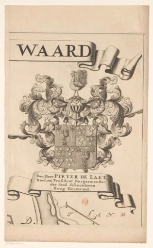 Map of the Hoogheemraadschap of the Krimpenerwaard (part of the coat of arms border)