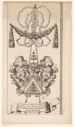 Map of the Hoogheemraadschap of the Krimpenerwaard (part of the coat of arms border)