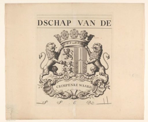 Map of the Hoogheemraadschap of the Krimpenerwaard (part of the coat of arms border)