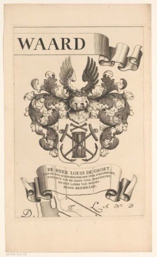Map of the Hoogheemraadschap of the Krimpenerwaard (part of the coat of arms border)