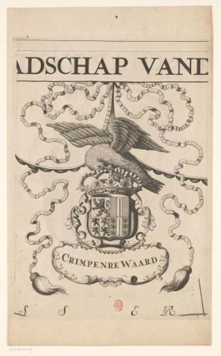 Map of the Hoogheemraadschap of the Krimpenerwaard (part of the coat of arms border)