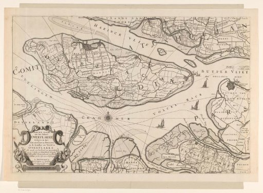 Map of the island of Overflakkee
