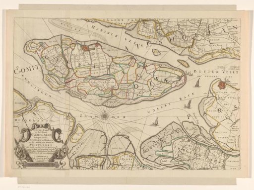 Map of the island of Overflakkee