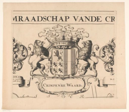 Map of the Hoogheemraadschap of the Krimpenerwaard (part of the coat of arms border)