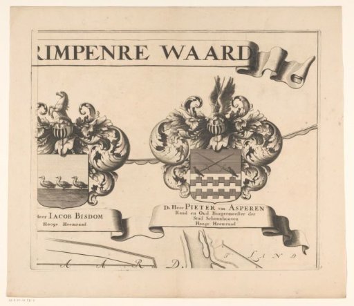 Map of the Hoogheemraadschap of the Krimpenerwaard (part of the coat of arms border)