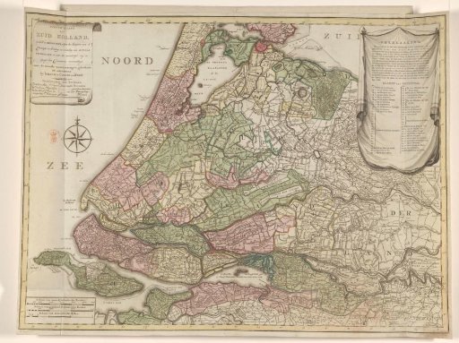 Map of South Holland, divided into districts, 1796