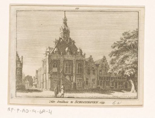 View of the town hall in Schoonhoven, 1733