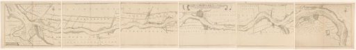 Map of the Lek River, consisting of seven parts