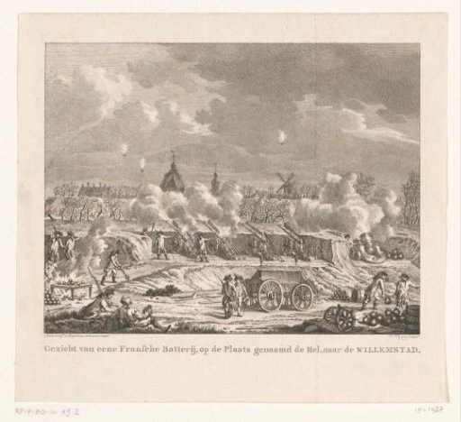 Bombardment of Willemstad by a French battery named the Hel, 1793