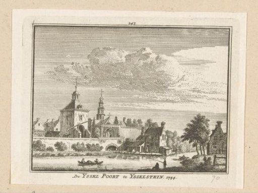 View of the IJssel Gate at IJsselstein, 1744