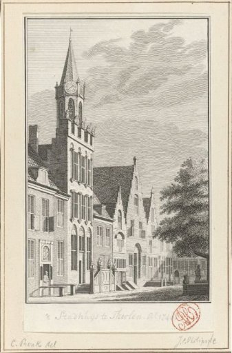 View of the town hall of Tholen, 1743