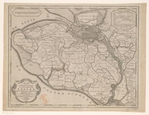 Map of the island of Tholen