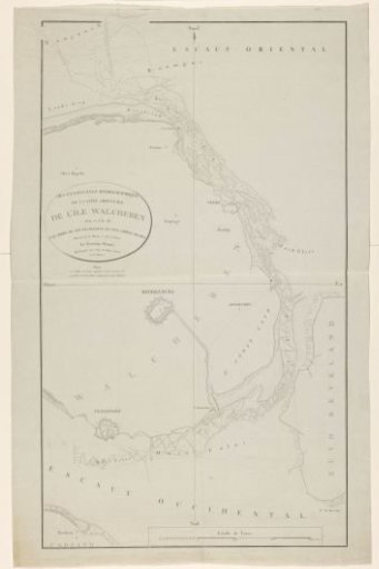 Map of the east coast of Walcheren