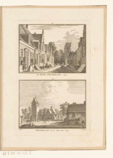 Two Views of the Village of Oosterland, 1745