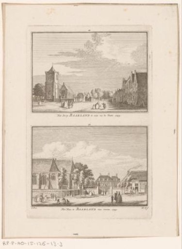 View of the Village of Baarland and View of the Village and Castle of Baarland, 1745