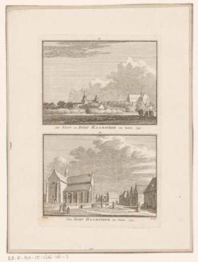 Two views of Haamstede, 1745