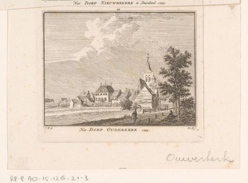 View of a street in Nieuwerkerk, 1745