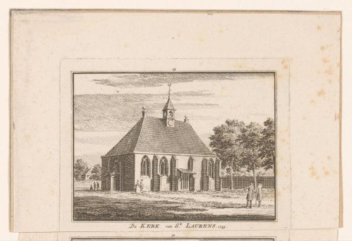 View of the Church in Sint Laurens, 1743