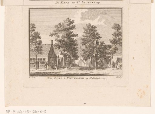 View of the village of Nieuwland, 1745