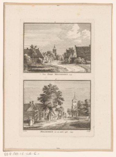 Two views of Meliskerke, 1745