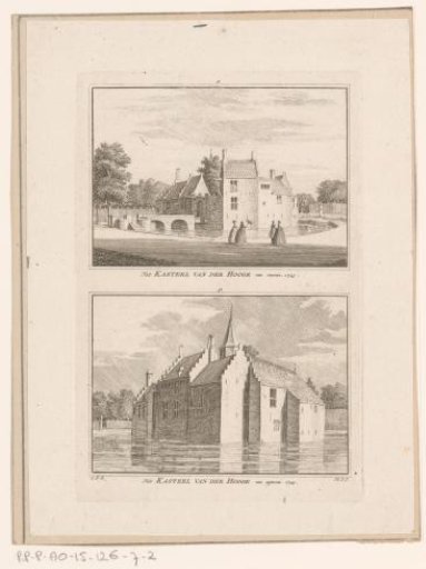Two Views of Kasteel Ter Hooge, 1743