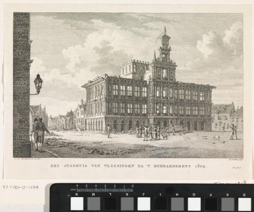 Town Hall of Vlissingen after the bombardment, 1809