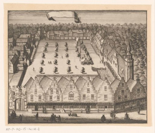 View of the St. Sebastian's Guildhall in Middelburg