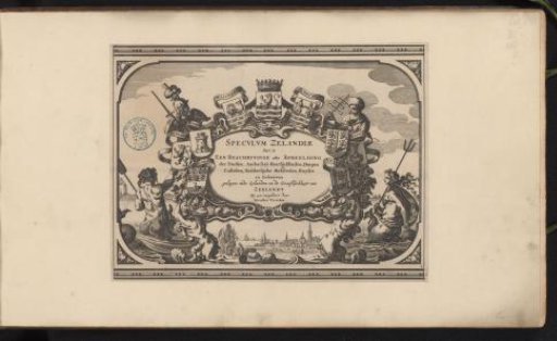 Title Print for a Series of City Views, Castles, Manors, and Country Estates in Zeeland