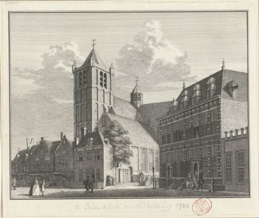 View of the North Monster Church in Middelburg, 1743