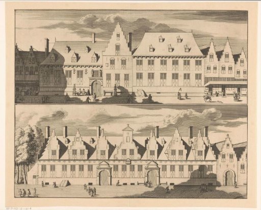 View of part of the Old Men's and Women's House and view of the Orphanage for the Poor in Middelburg