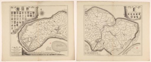 Map of Schouwen-Duiveland, consisting of two parts