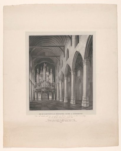Interior of the Sint-Lievensmonsterkerk in Zierikzee, before the fire of 1832