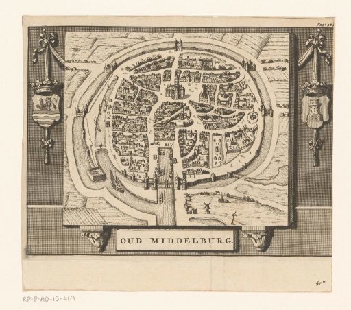 Plan of Middelburg, ca. 1400