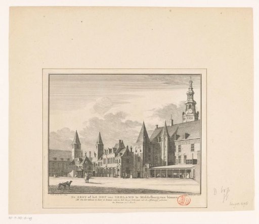 View of the Abbey Square in Middelburg, 1743