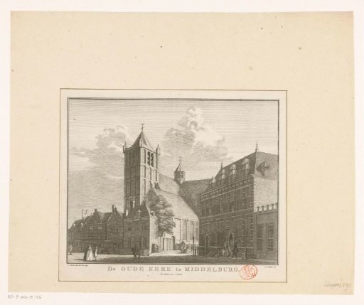 View of the North Monster Church in Middelburg, 1743