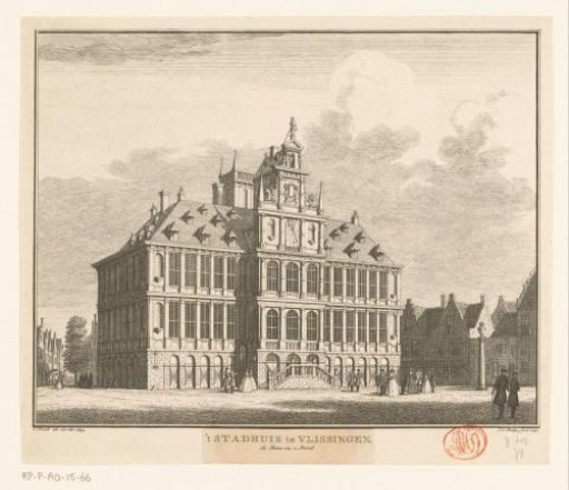 View of the Old Town Hall in Vlissingen, 1743
