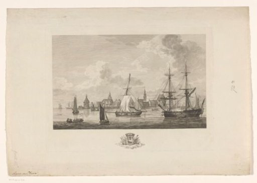 View of the harbor of Veere