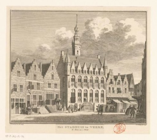 View of the Town Hall of Veere, 1743