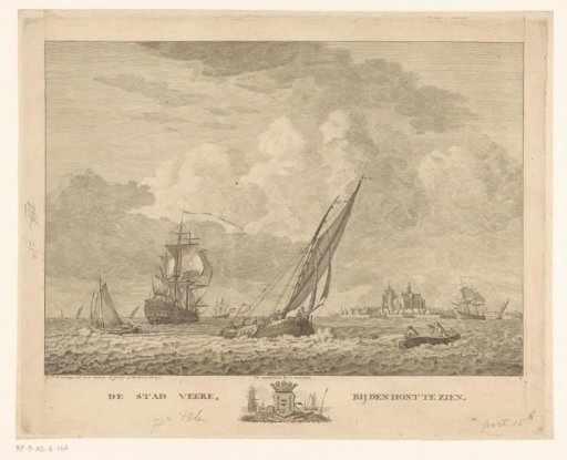 View of Veere, seen from the Western Scheldt