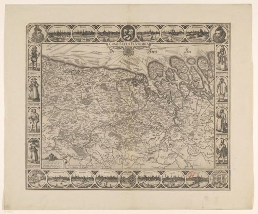 Map of Flanders and Zeeland