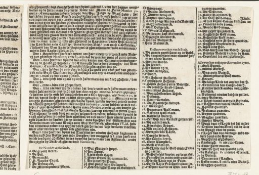 Text plate accompanying the print of the Siege of Bergen op Zoom by Spinola, 1622