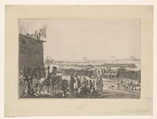 Departure of the Spanish garrison from Hulst (left sheet), 1645