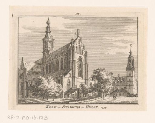 View of the Church and Town Hall in Hulst, 1739
