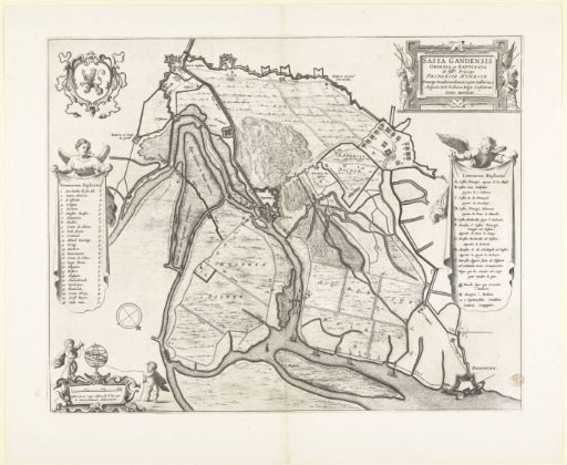 Map of the siege and capture of Sas-van-Gent, 1644