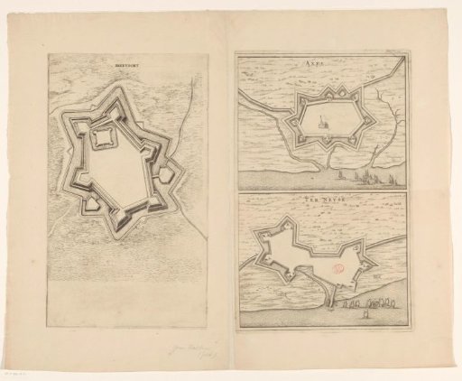 Fortress Plans of Bredevoort, Axel, and Terneuzen