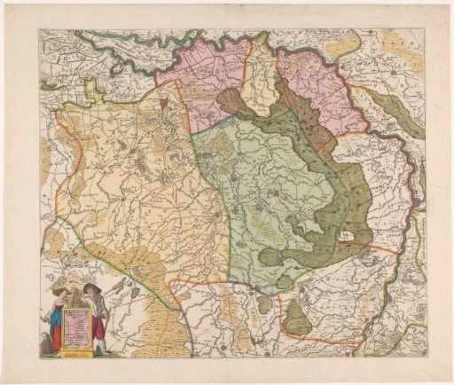 Map of the eastern part of Brabant