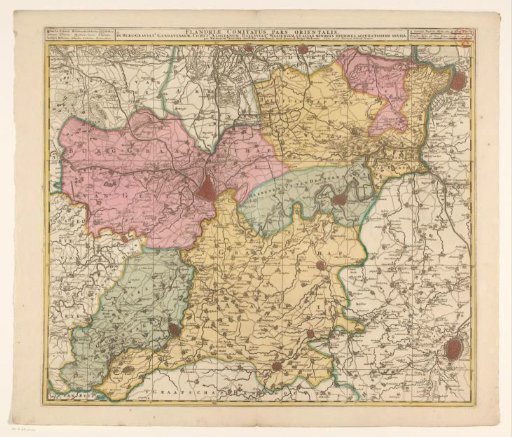 Map of East Flanders