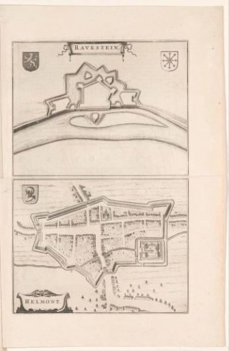 Fortress plans of Fort Crèvecoeur, Ravenstein and Helmond